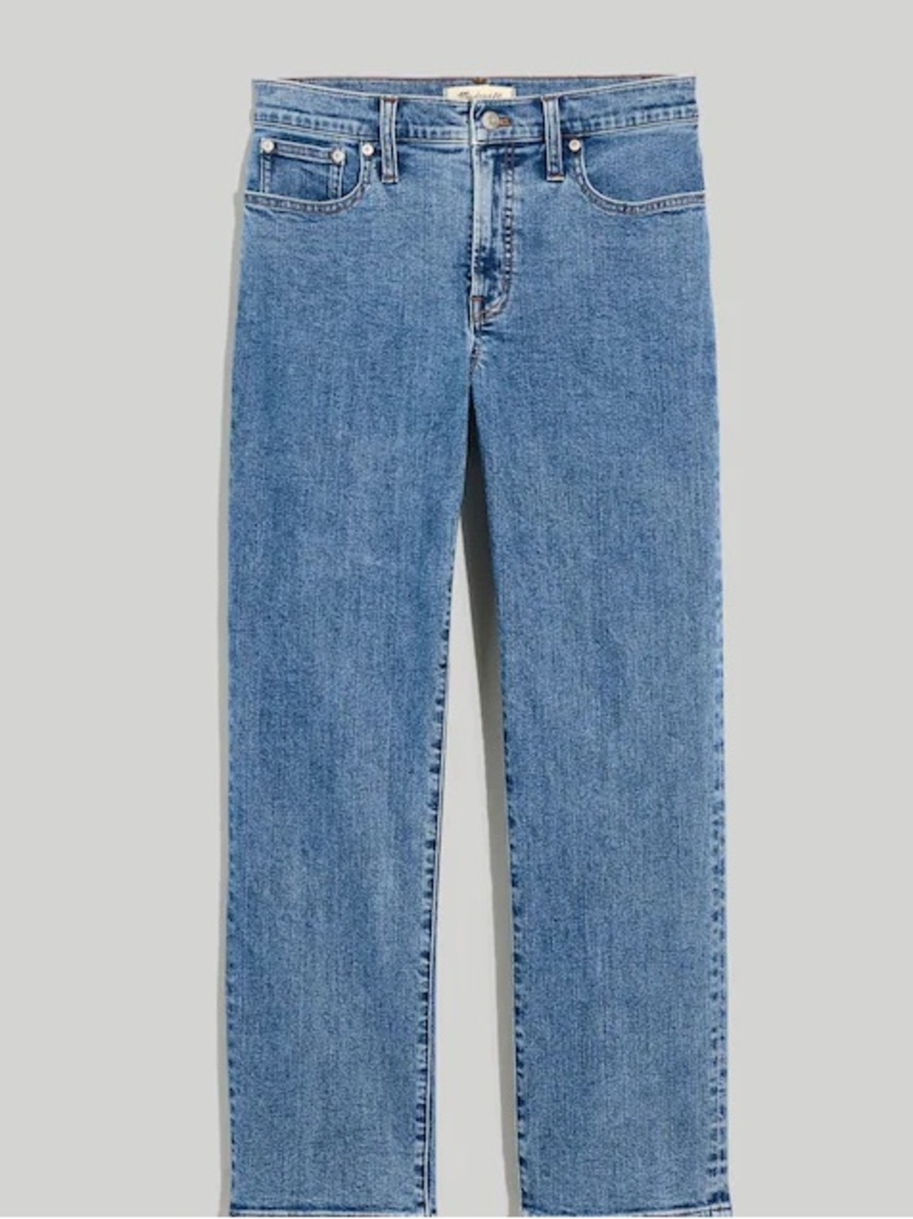 Madewell Size 28 The Mid-Rise Perfect Vintage Jean in Knowland Wash with Raw Hem